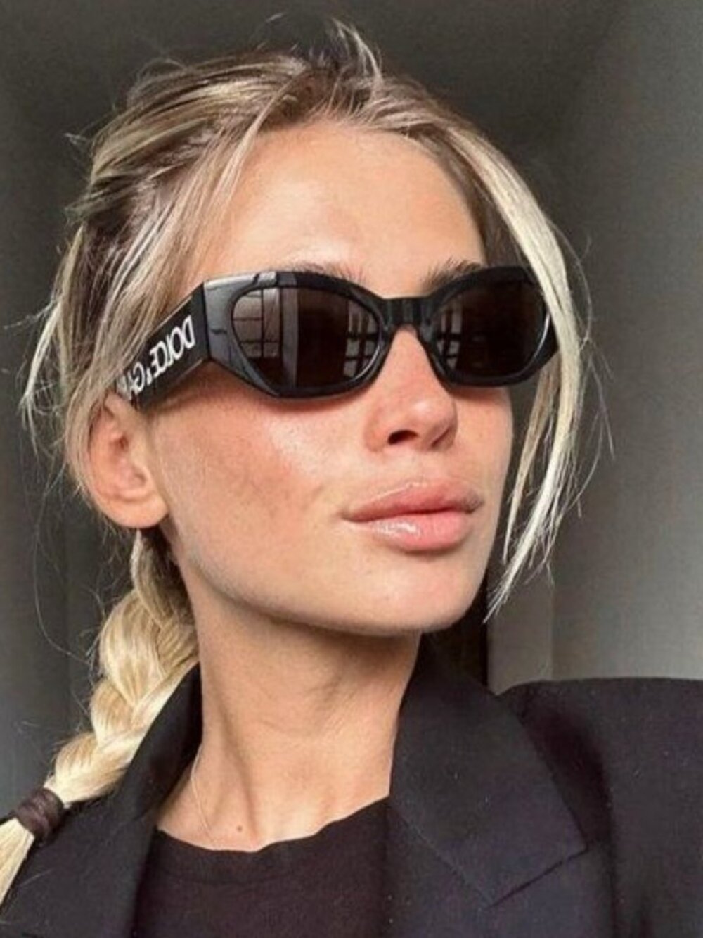 Dolce&Gabbana DG6186 501/87 Black Cat Eye Sunglasses Authentic NEW